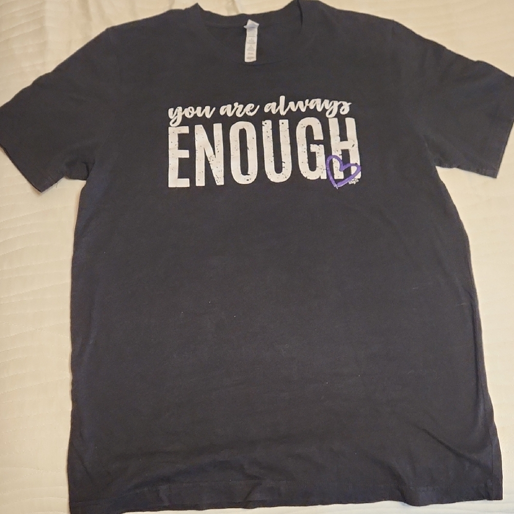 Black Graphic T-Shirt - 'You Are Always Enough'